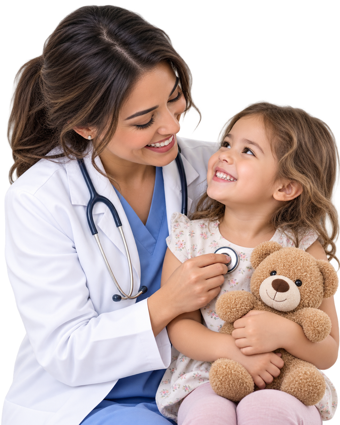 Doctor caring for a child